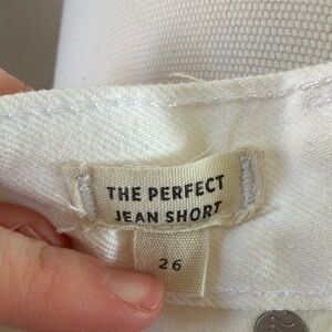 Madewell White The Perfect Jean Short